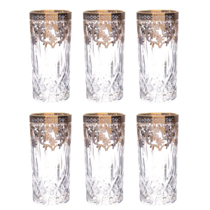 Набор хрустальных стаканов для воды Art Deco` Coll.Edelweiss на 6 персон